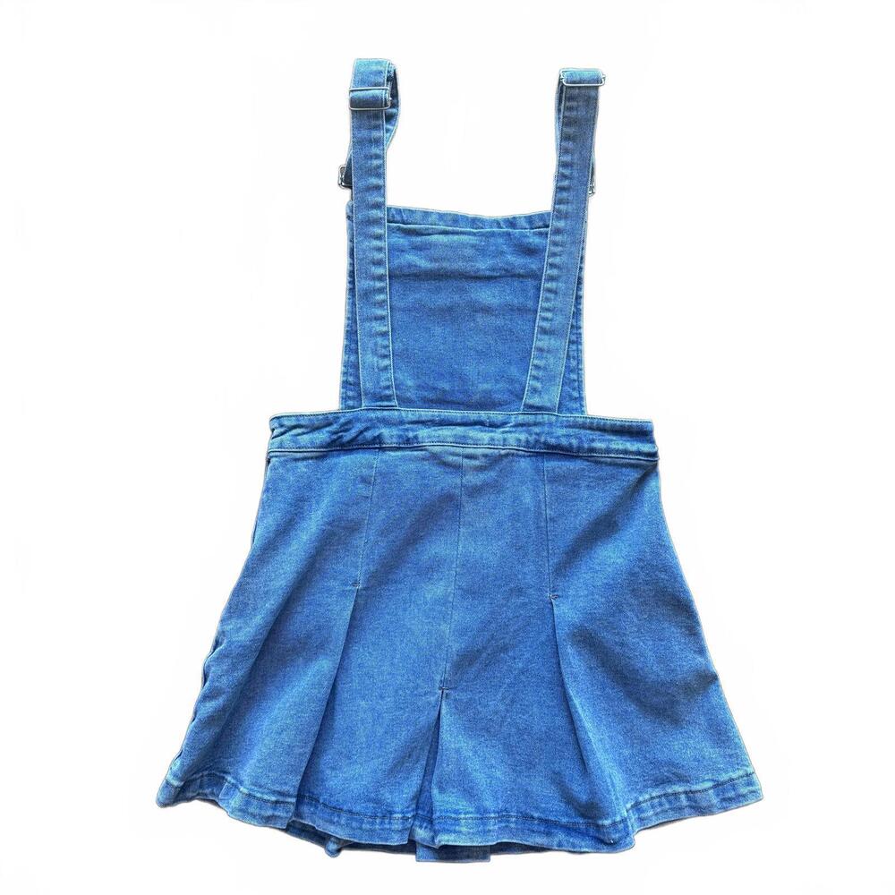 Vibrant M.I.U. Vbrt Denim Overall Dress Size Small View 5
